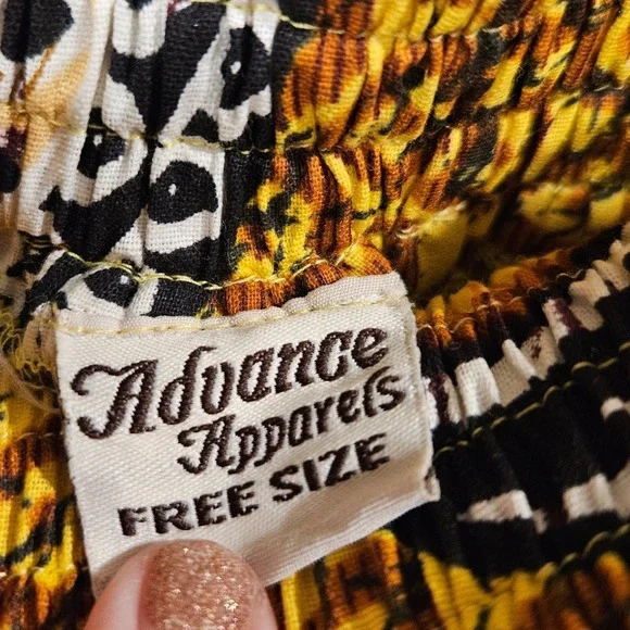 Advance Apparels Skirt African Print Midi Tie Waist Free Size Boho Festival - Picture 6 of 7